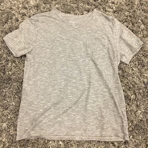 grey and white merona men’s v-neck